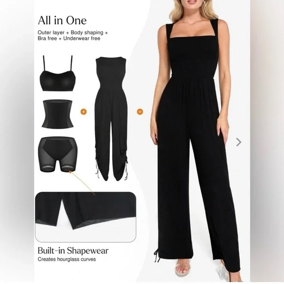 Elegant Black Jumpsuit - Picture 5 of 7